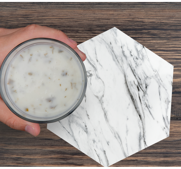 Untersetzer im hexagonalen marmor-design - TenStickers