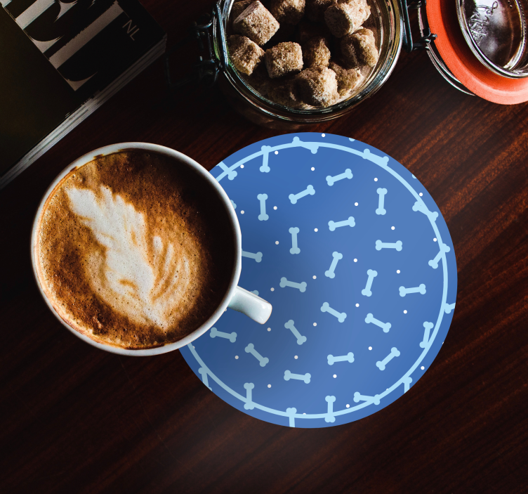 Untersetzer im knochenmuster kreis - TenStickers