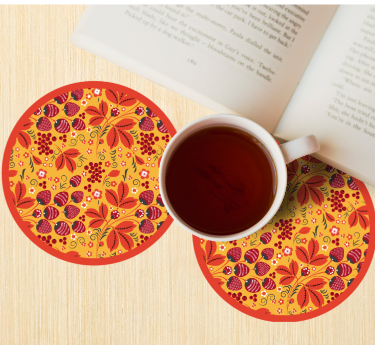 Untersetzer im lebhaften blumenmuster - TenStickers