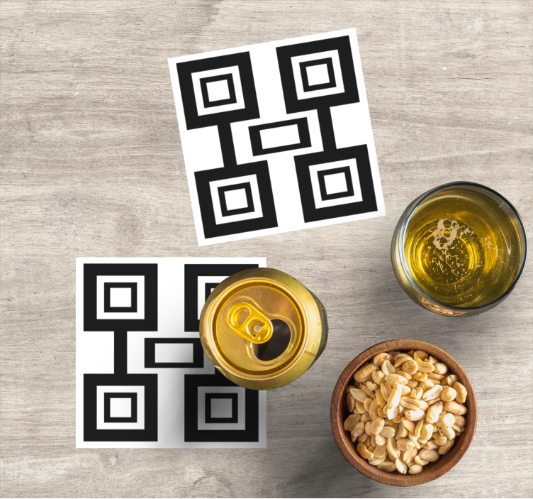 Untersetzer im schwarzen quadratmuster - TenStickers