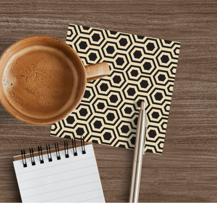 Untersetzer im wabenmuster design - TenStickers