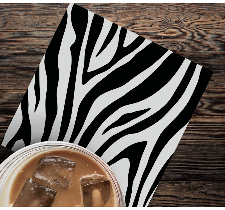 Untersetzer im zebra-streifen-muster - TenStickers