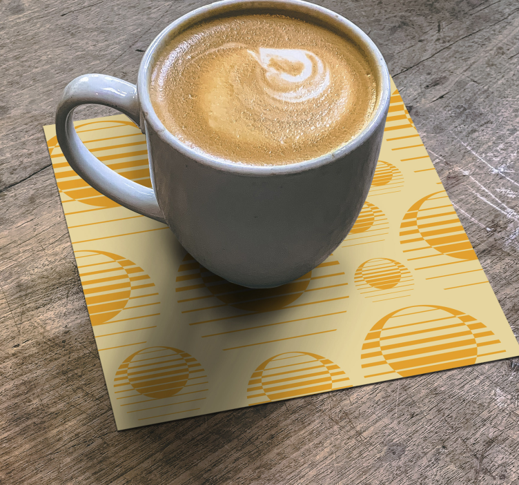 Vintage Untersetzer retro-sonnenmuster - TenStickers