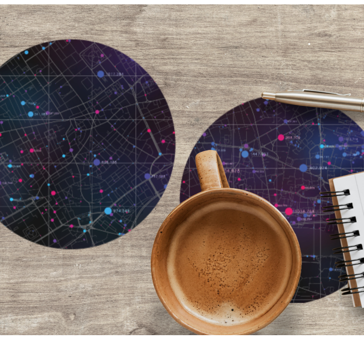 Untersetzer mit abstraktem kartenmuster - TenStickers