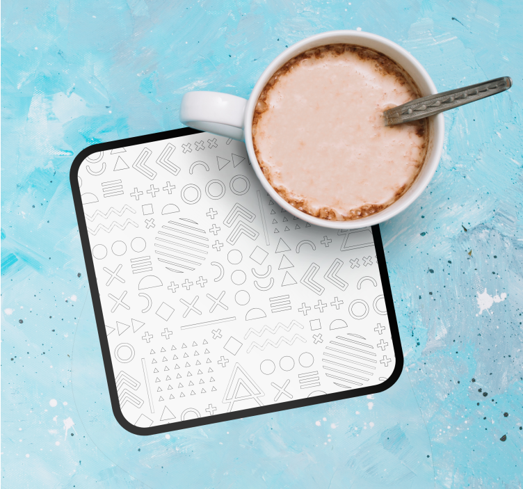 Untersetzer mit abstrakten geometrischen mustern - TenStickers