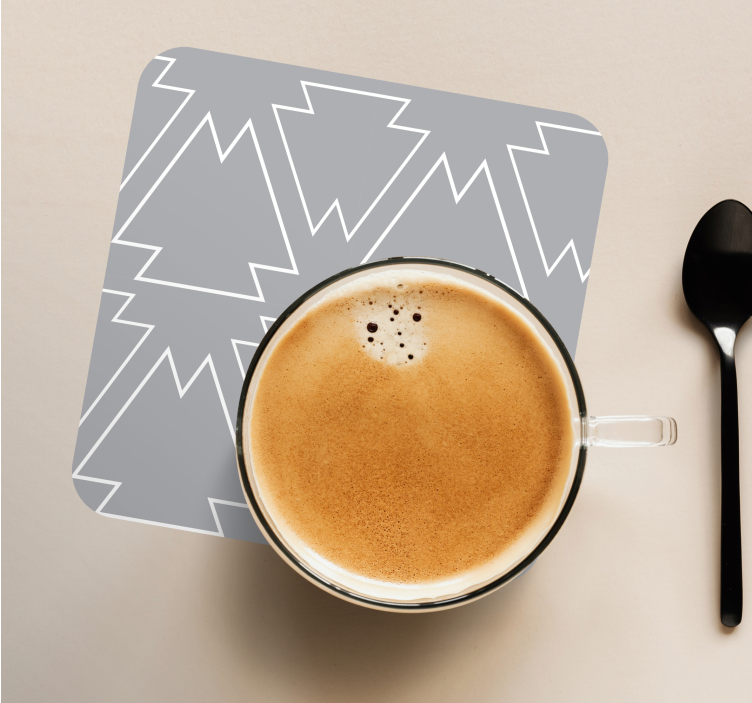 Untersetzer mit angularen baum-motiv - TenStickers