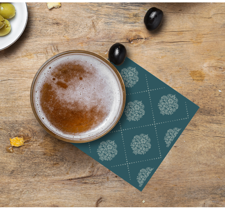 Untersetzer mit anmutigem blumendesign - TenStickers