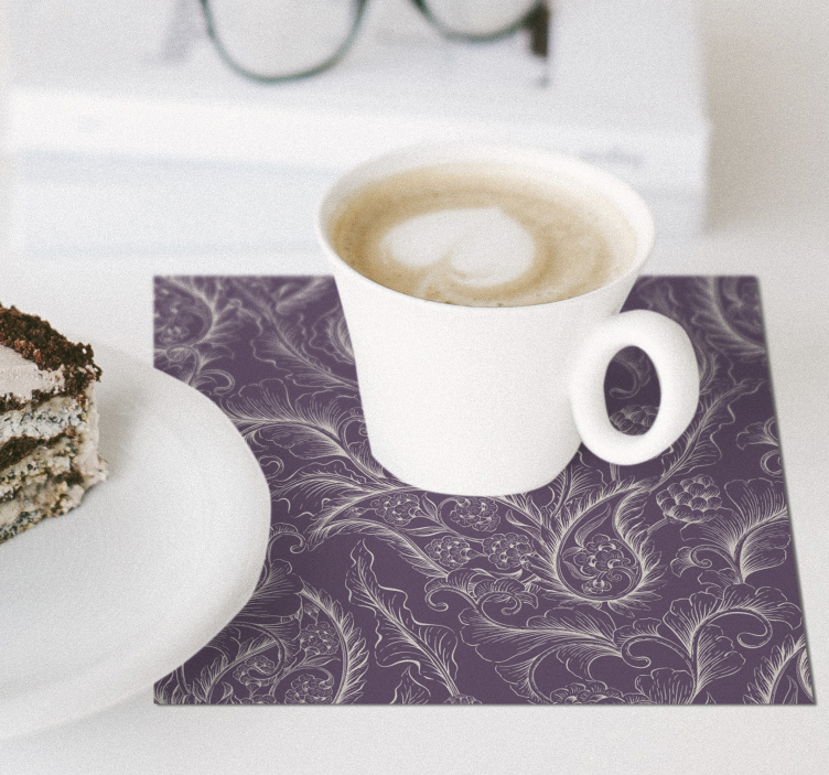 Untersetzer mit anmutigem botanischen motiv - TenStickers