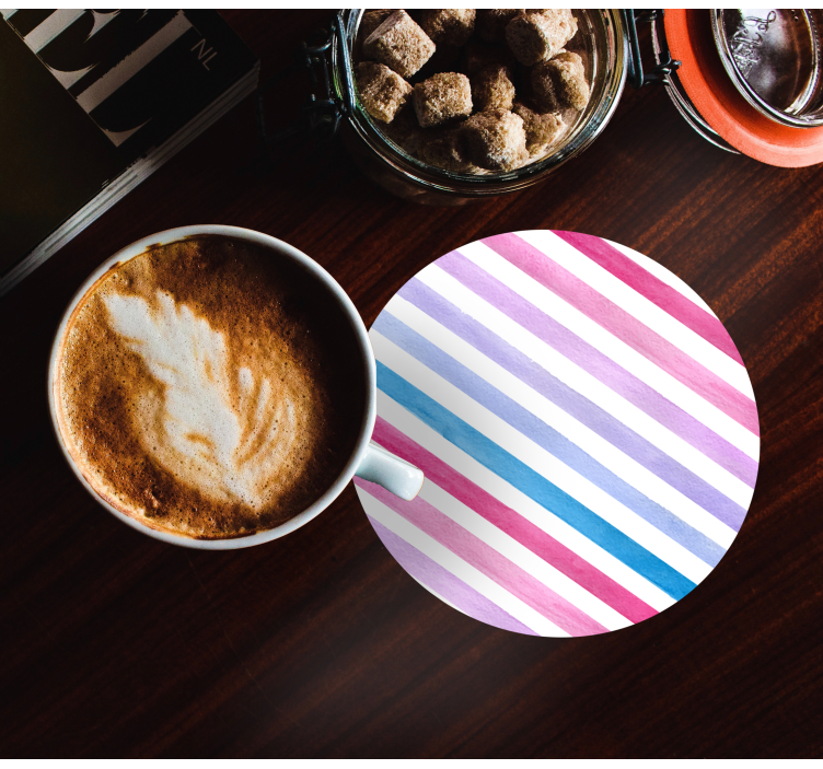 Untersetzer mit aquarellstreifen-muster - TenStickers