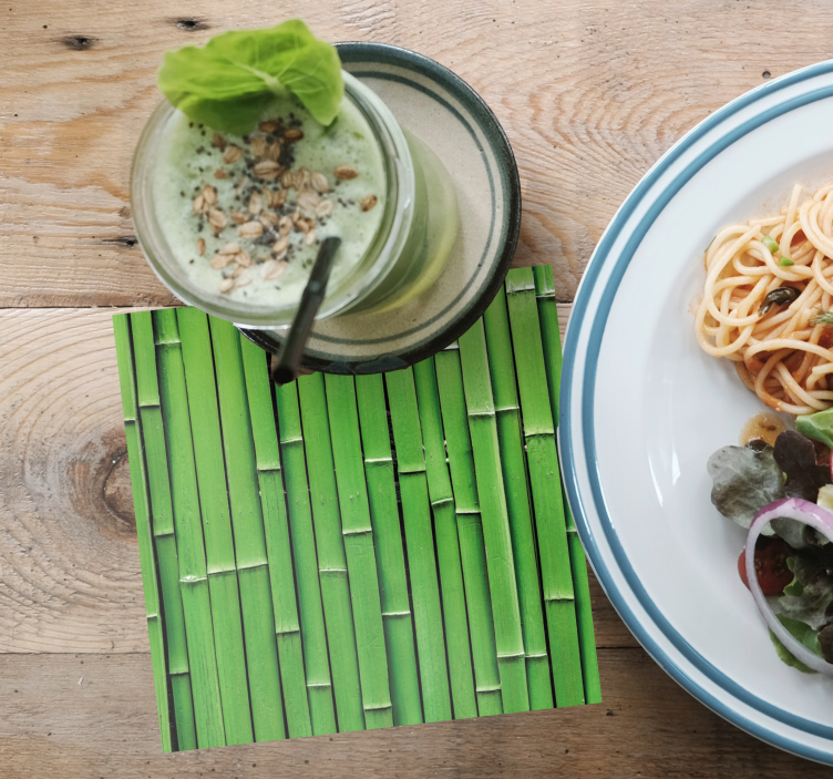 Untersetzer mit bambusstruktur-muster - TenStickers