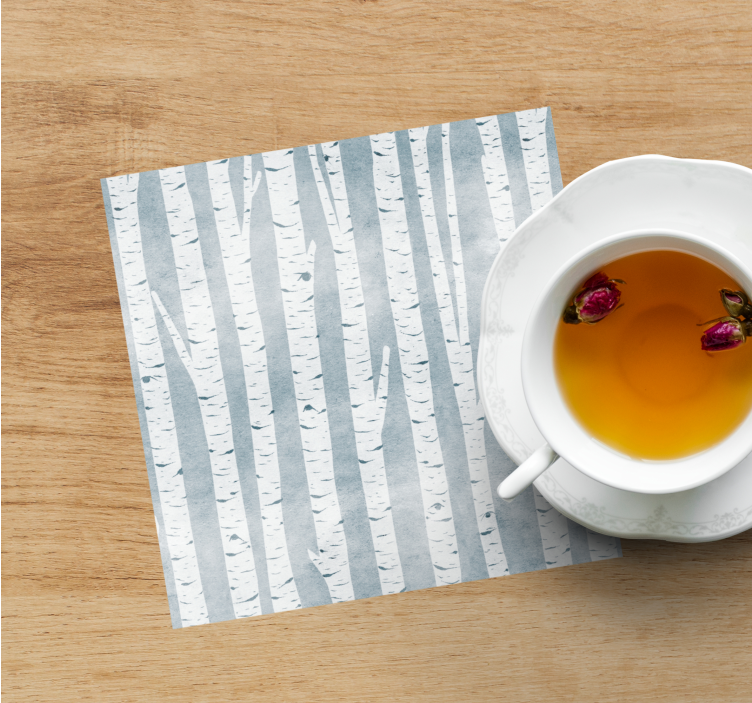 Untersetzer mit birkenbaum-muster - TenStickers