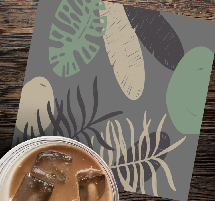 Untersetzer mit blättrigem texturmuster - TenStickers