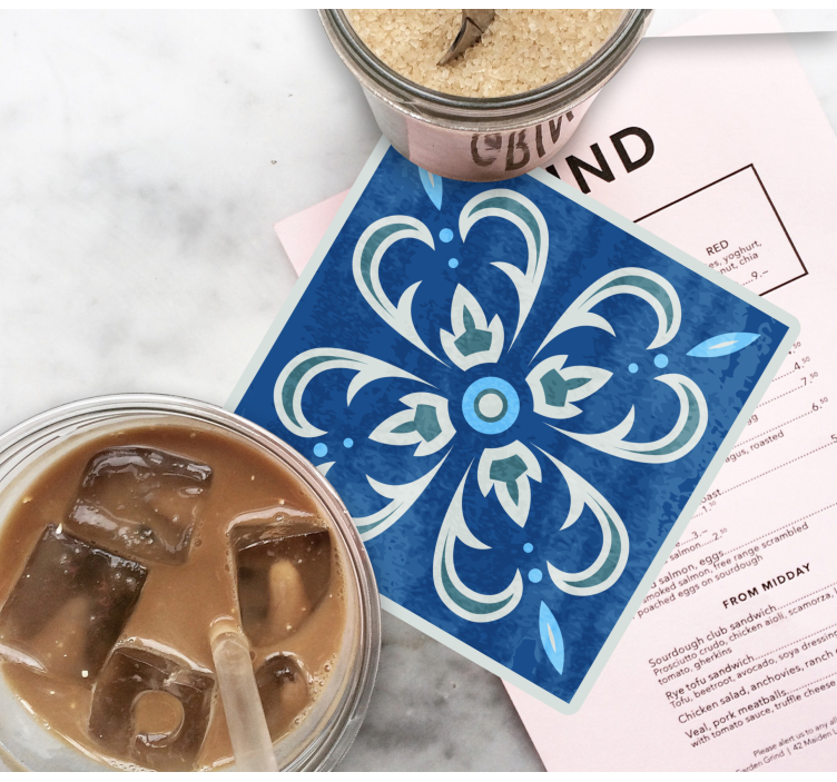 Untersetzer mit botanischem druckdesign - TenStickers