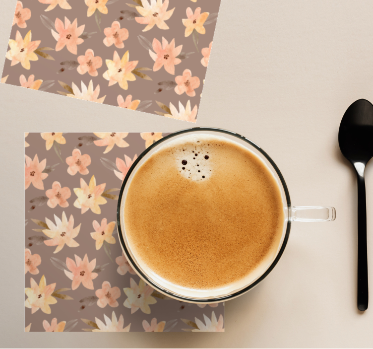 Untersetzer mit botanischem motiv - TenStickers