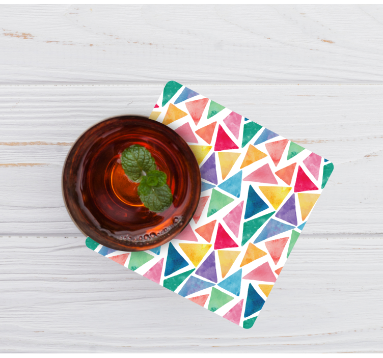 Untersetzer mit buntem dreieckigem muster - TenStickers