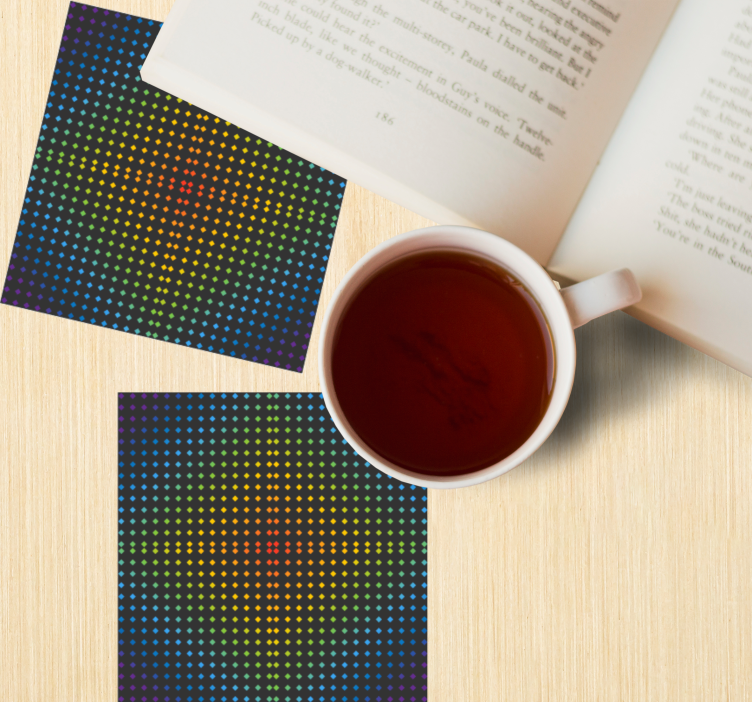 Untersetzer mit buntem punktmuster - TenStickers