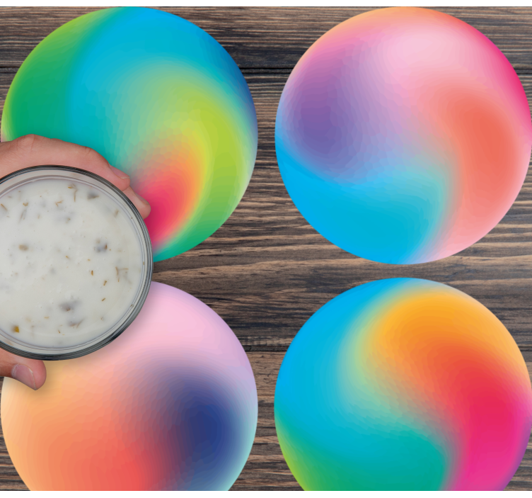 Untersetzer mit bunten wirbelnden mustern - TenStickers