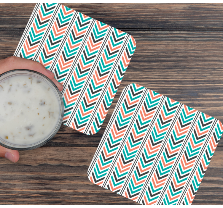 Untersetzer mit chevron-muster essentials - TenStickers