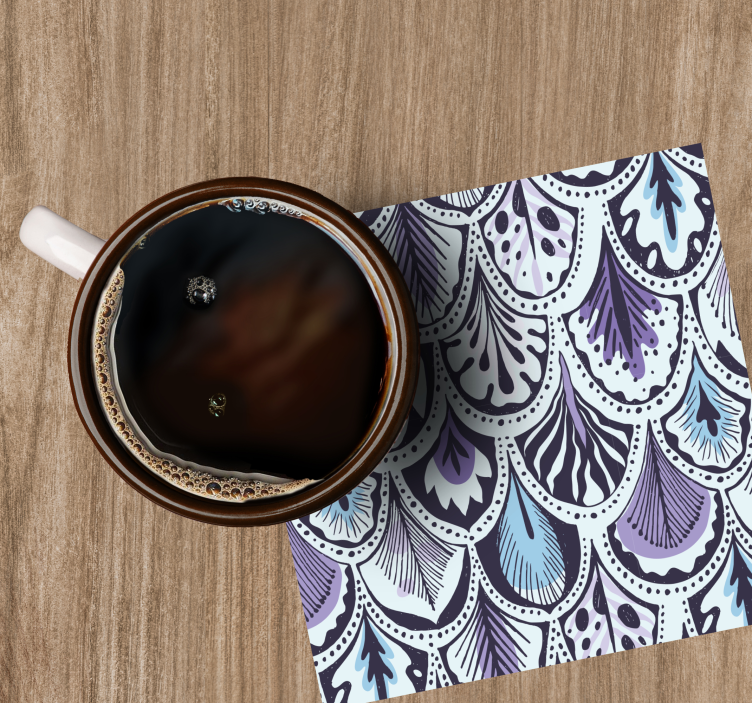 Untersetzer mit elegantem blattmotiv - TenStickers