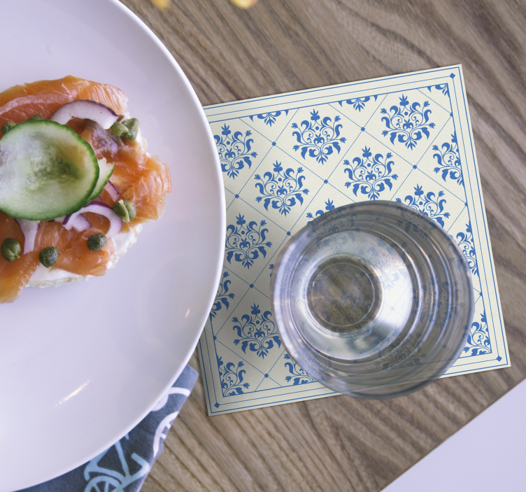 Untersetzer mit elegantem blumenmuster - TenStickers