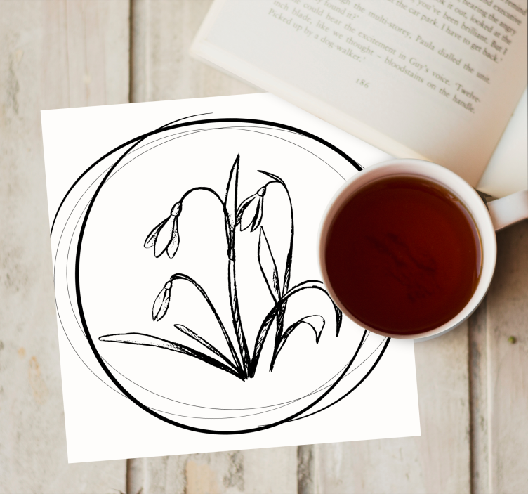Untersetzer mit elegantem floralen design - TenStickers
