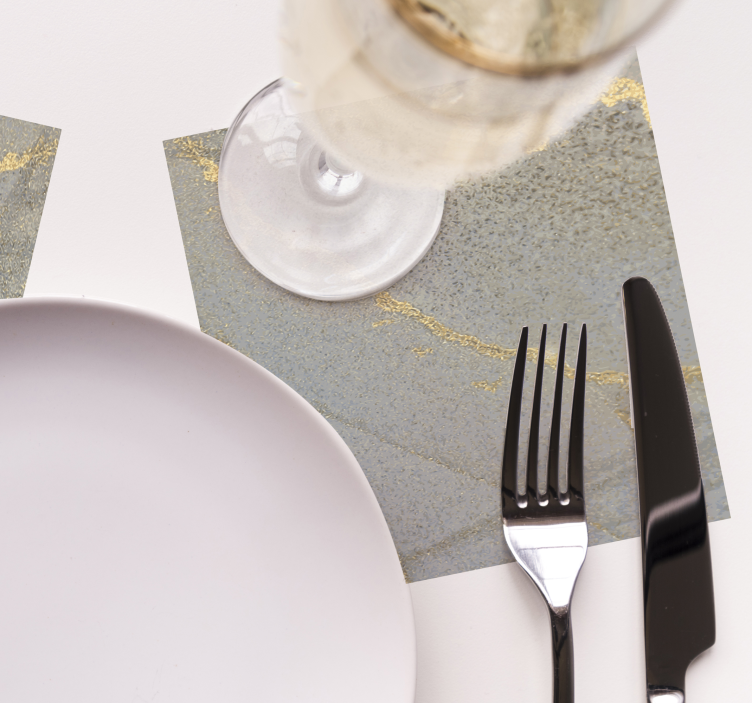 Untersetzer mit elegantem goldfolienfinish - TenStickers