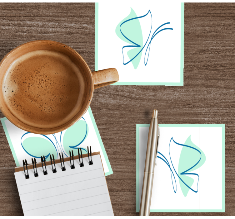 Untersetzer mit eleganten schmetterlingsmustern - TenStickers