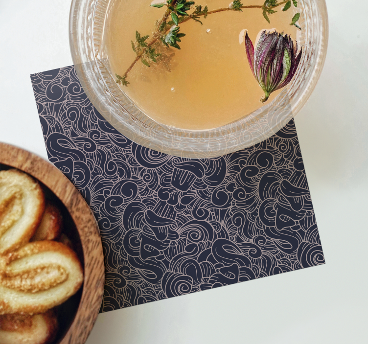 Untersetzer mit filigranem abstraktem muster - TenStickers