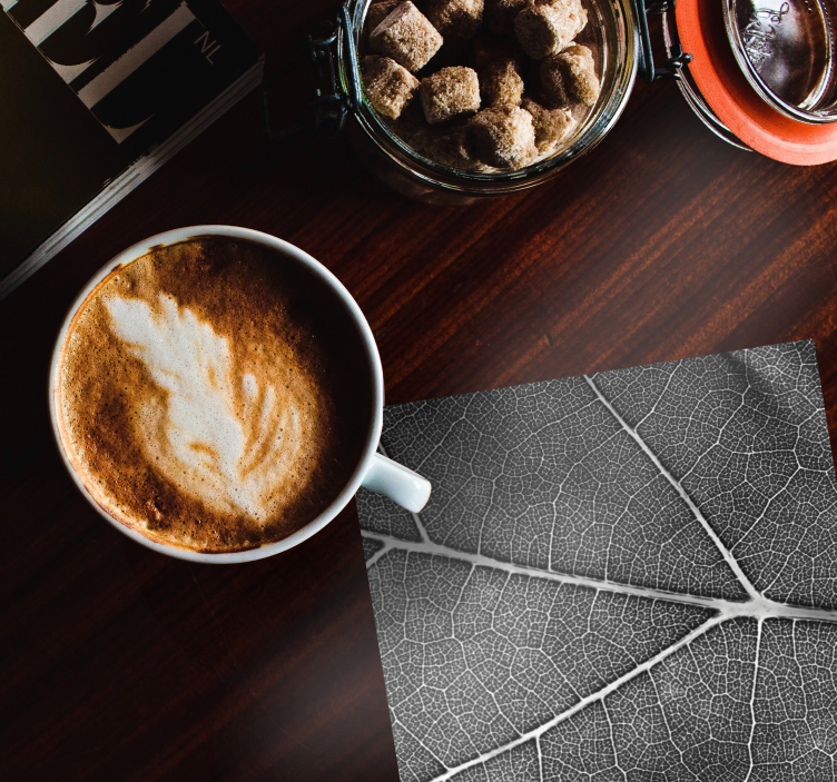 Untersetzer mit filigranem blattmuster - TenStickers