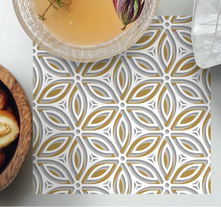 Untersetzer mit filigranem blumenmotiv - TenStickers