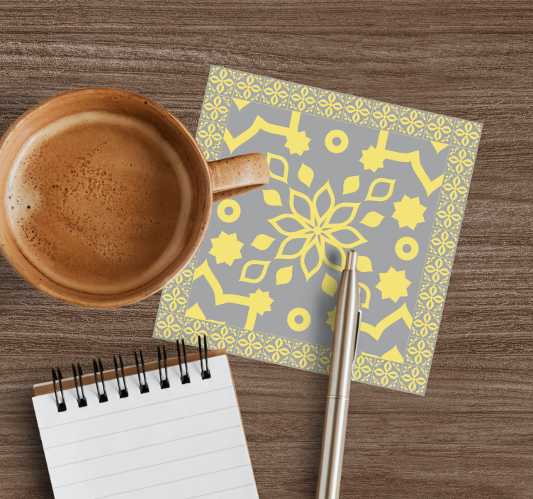 Untersetzer mit filigranem botanischen design - TenStickers