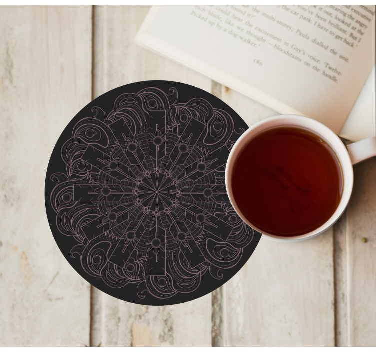Untersetzer mit filigranem mandala-muster - TenStickers