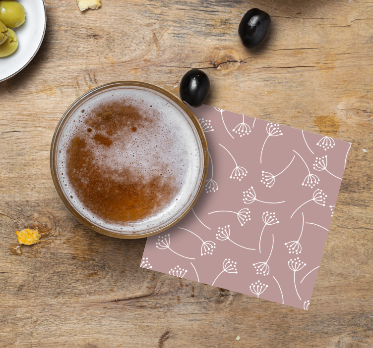 Untersetzer mit floralem linienkunstmotiv - TenStickers