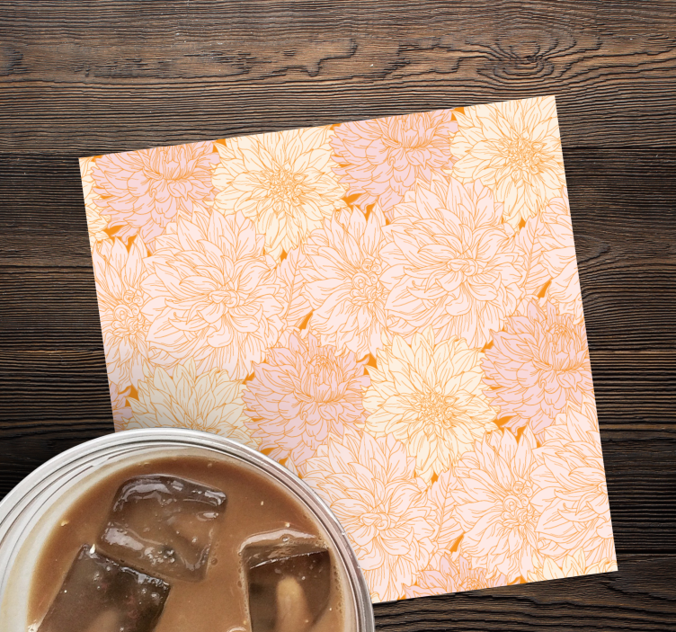 Untersetzer mit floralem motiv arrangement - TenStickers