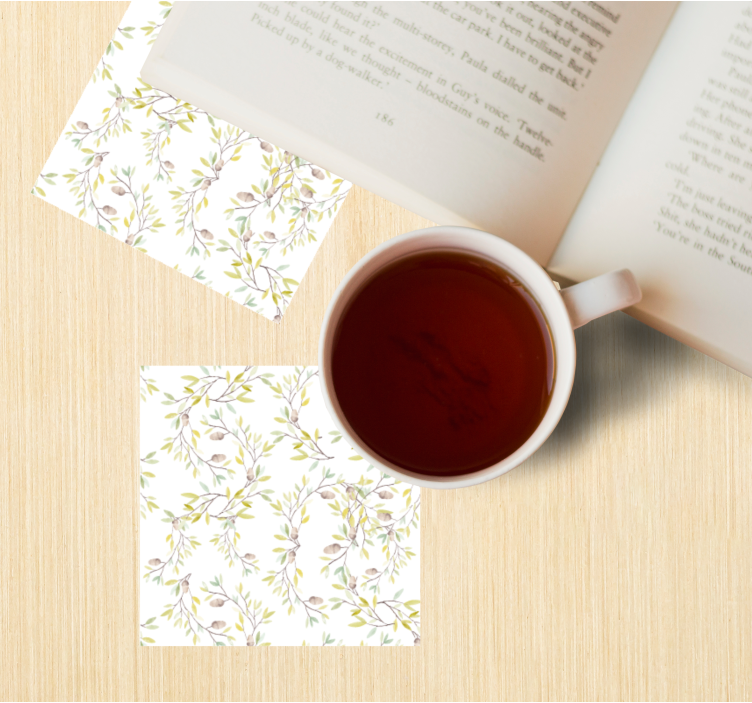 Untersetzer mit floralem rankenmuster - TenStickers