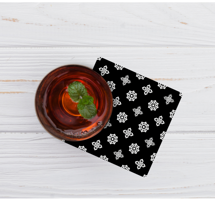 Untersetzer mit geometrischem blumenmuster - TenStickers