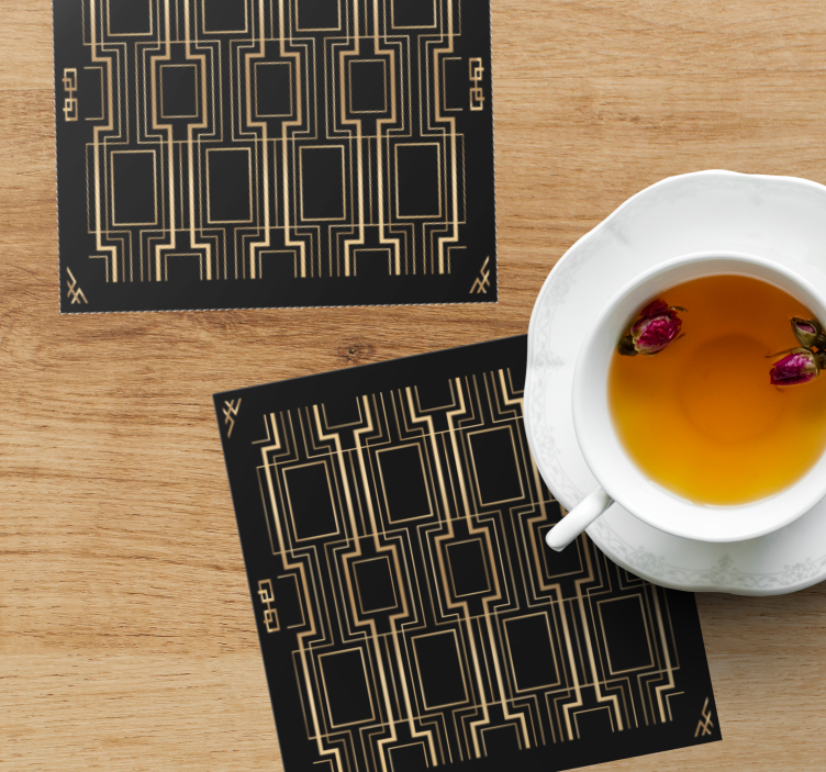 Untersetzer mit geometrischem muster-inspiration - TenStickers