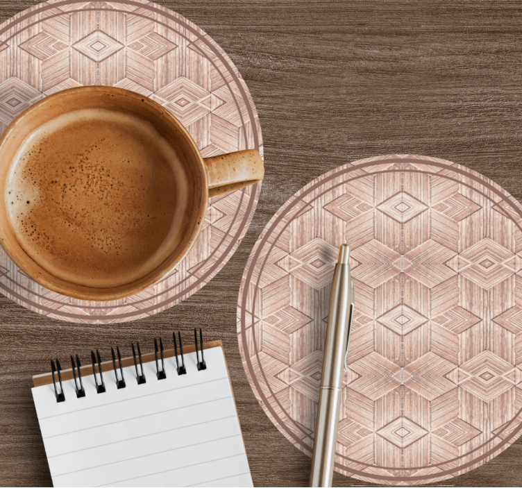 Untersetzer mit geometrischem muster rund - TenStickers