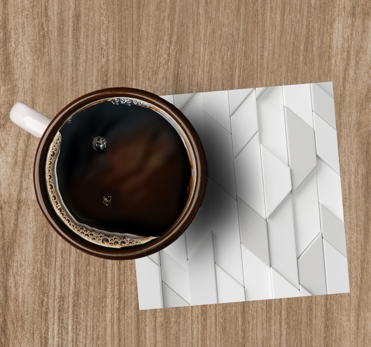 Untersetzer mit geometrischem reliefmuster - TenStickers