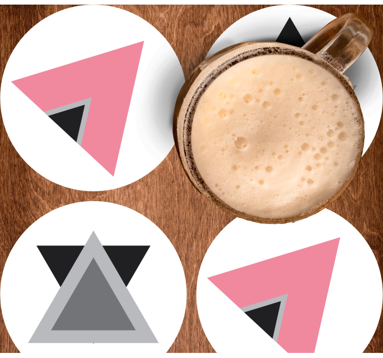 Untersetzer mit geometrischen formenschichten - TenStickers