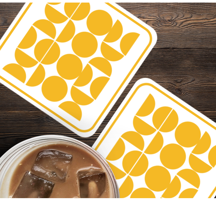 Untersetzer mit geometrischen formmotiven - TenStickers