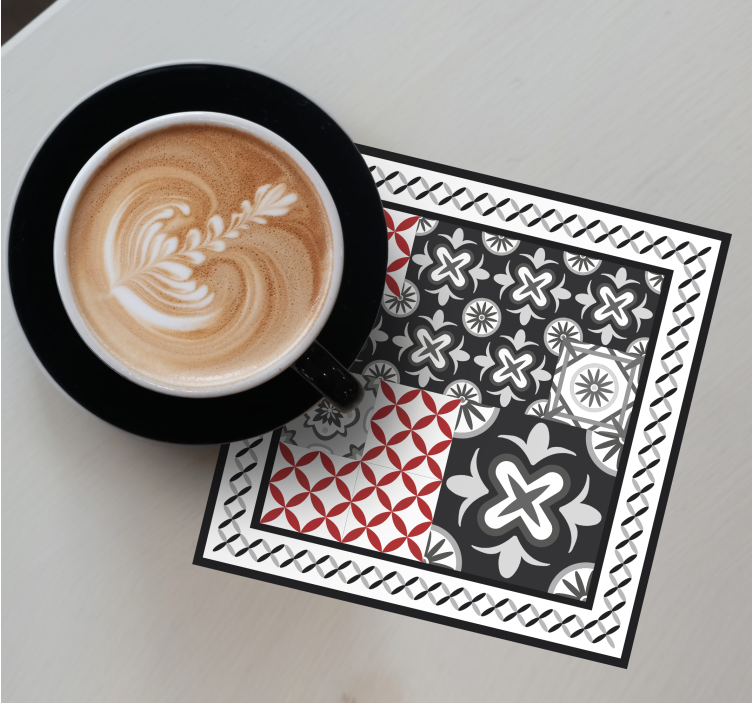 Untersetzer mit geometrischen mustern collage - TenStickers