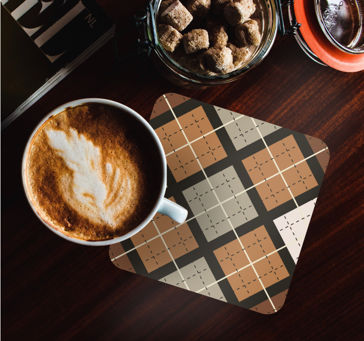 Untersetzer mit geometrischen mustern quadrat - TenStickers