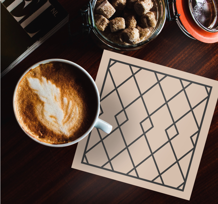 Untersetzer mit geometrischer Überlagerungskomposition - TenStickers