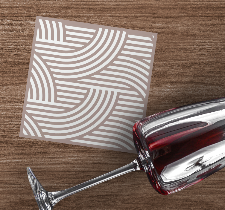 Untersetzer mit geschichtetem linienmuster - TenStickers