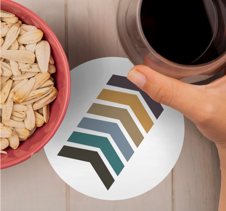 Untersetzer mit geschichtetem zickzack-muster - TenStickers