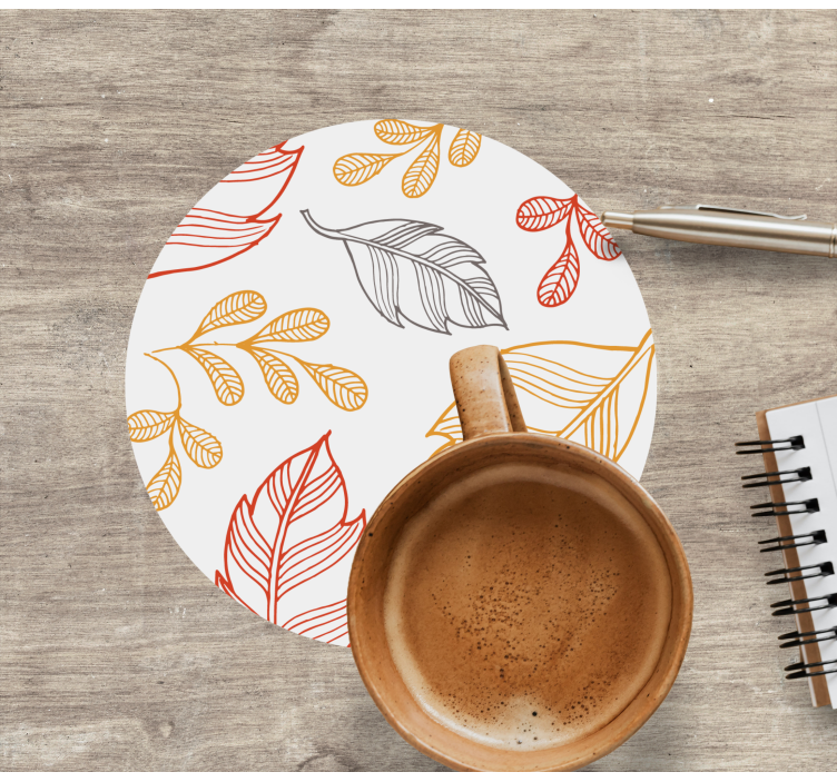 Untersetzer mit geschichteten blattmustern - TenStickers