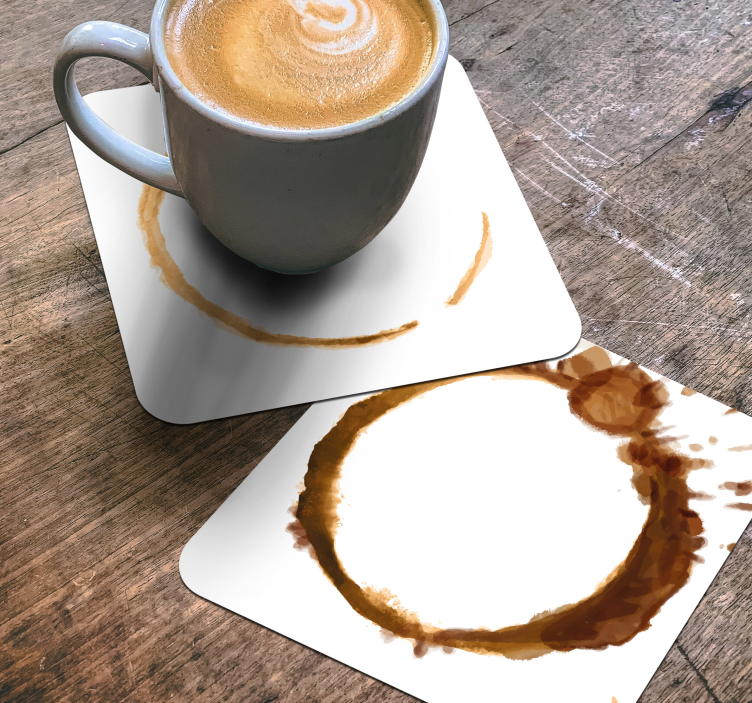 Untersetzer mit kaffeeflecken-mustern - TenStickers