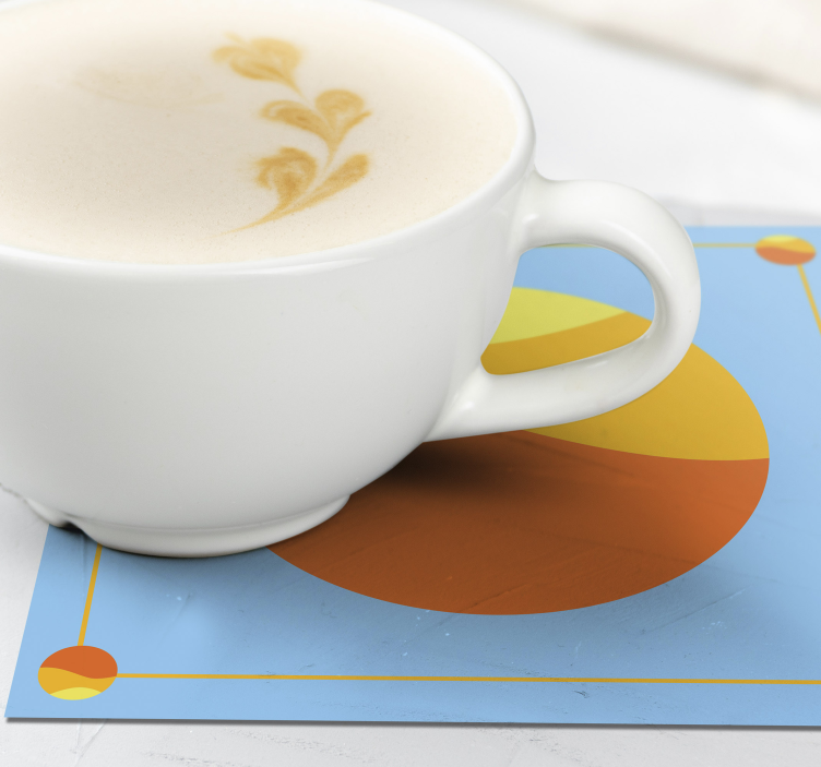 Untersetzer mit lebendigen bunten kreisen - TenStickers