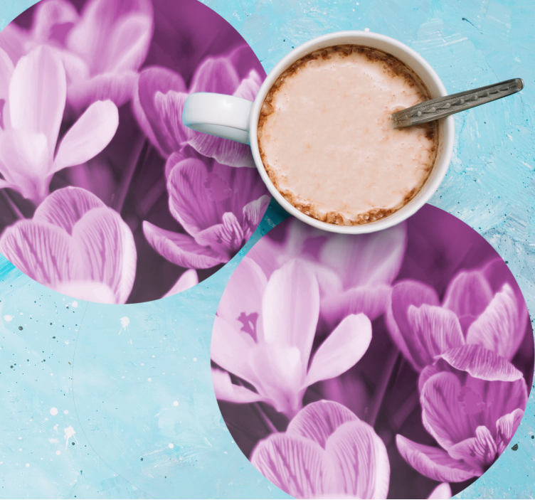 Untersetzer mit lebhaftem blumenmuster - TenStickers